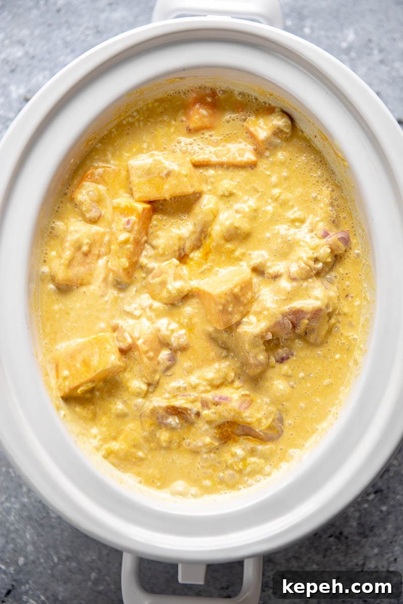 Creamy Coconut Milk Slow Cooker Chicken Recipe 4 coconut milk chicken in a slow cooker