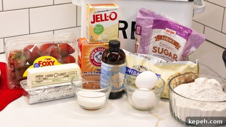 Strawberry Cheesecake Cookie Recipe: Soft Baked Strawberry Swirls 3 Strawberry Cheesecake Pudding Cookie ingredients