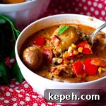 Summer Dinner Ideas: Weeknight Meal Plan for Hot Evenings 3 A bowl of southwest summer corn chowder with potatoes and peppers.