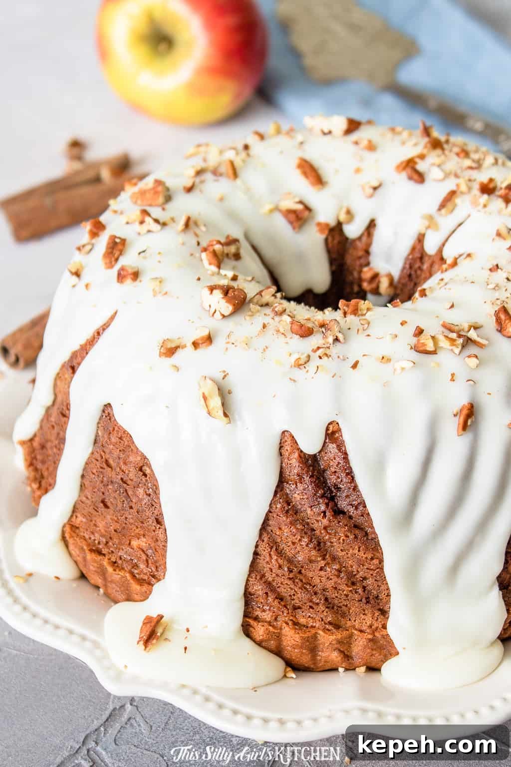 Close up glazed coffee cake close up glazed coffee cake