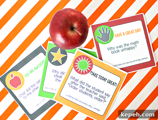 Printable Back-to-School Lunchbox Jokes Kids Will Love 3 Printable Back to School Lunch Box Jokes - Thirty Handmade Days