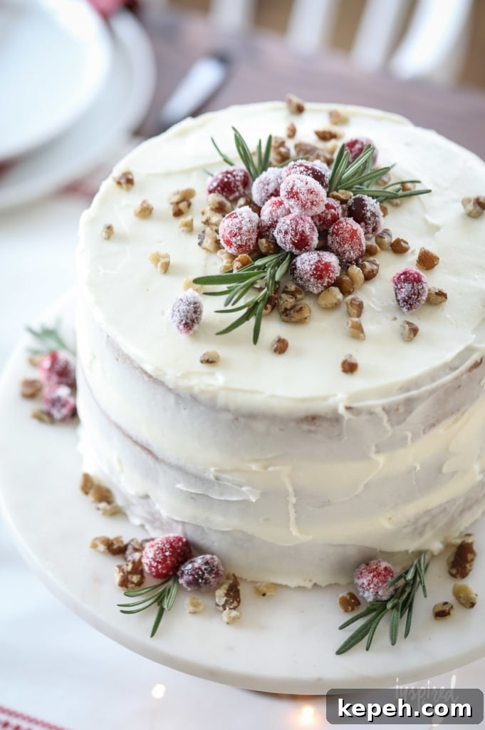 Black Walnut Christmas Cake Recipe with Spiced Glaze 14 Naked black walnut Christmas cake