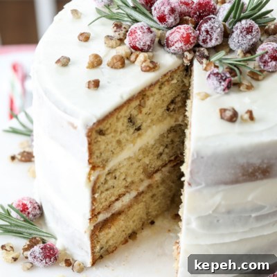 Black Walnut Christmas Cake