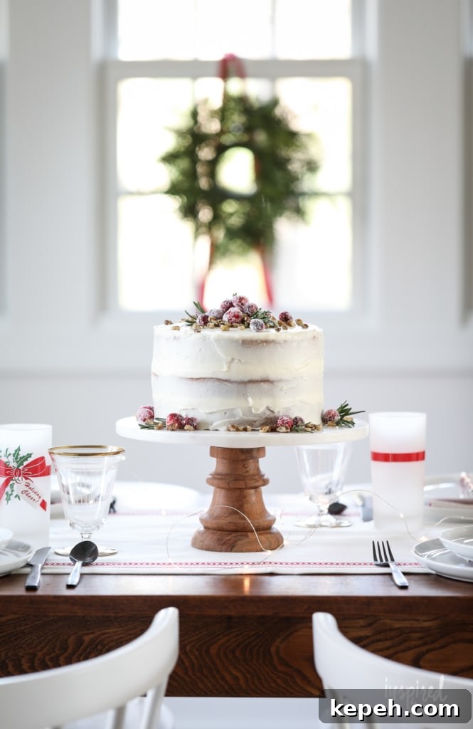 Black Walnut Christmas Cake Recipe with Spiced Glaze 3 Black Walnut Christmas Cake top view