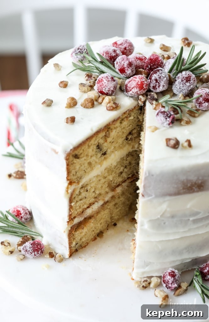 Black Walnut Christmas Cake Recipe with Spiced Glaze 4 Black Walnut Cake slice