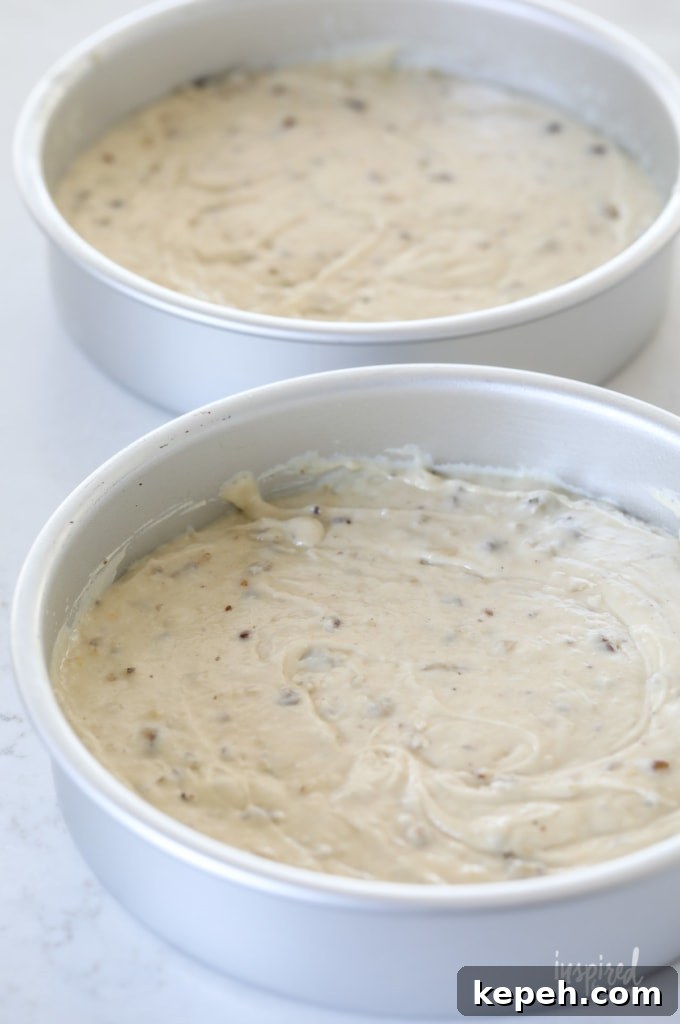 Black Walnut Christmas Cake Recipe with Spiced Glaze 6 Black walnut cake batter