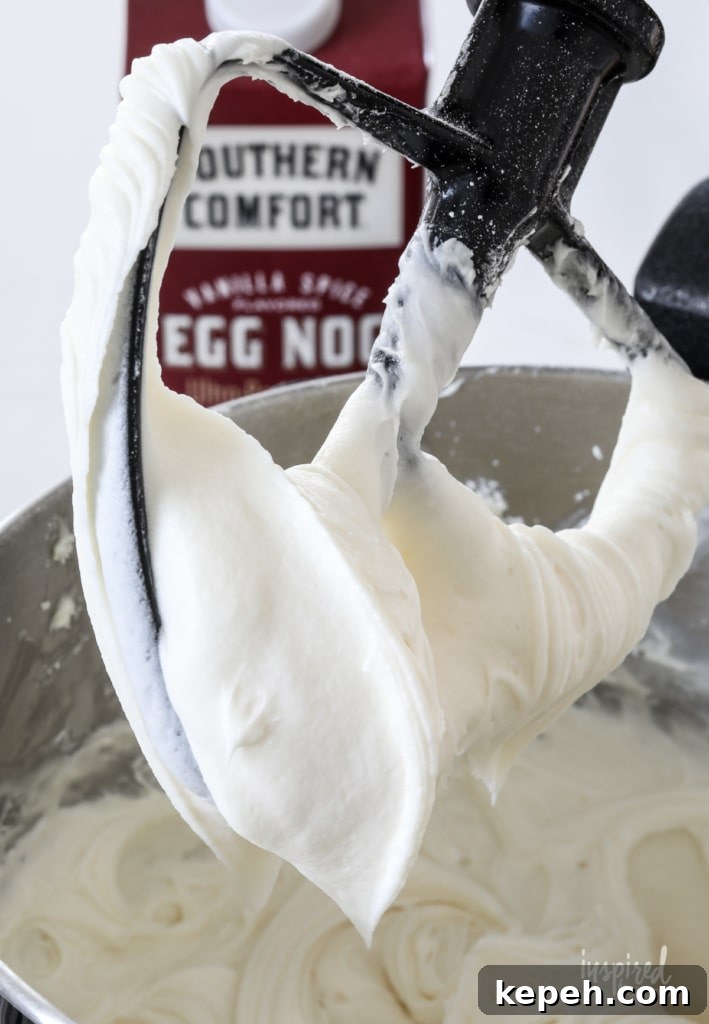 Black Walnut Christmas Cake Recipe with Spiced Glaze 8 Eggnog cream cheese frosting