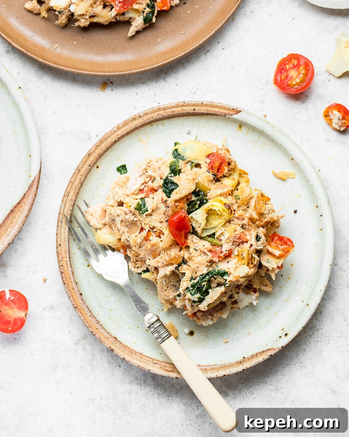 Spinach & Artichoke Chicken Bake with Creamy Cheese Crust 3 spinach artichoke chicken