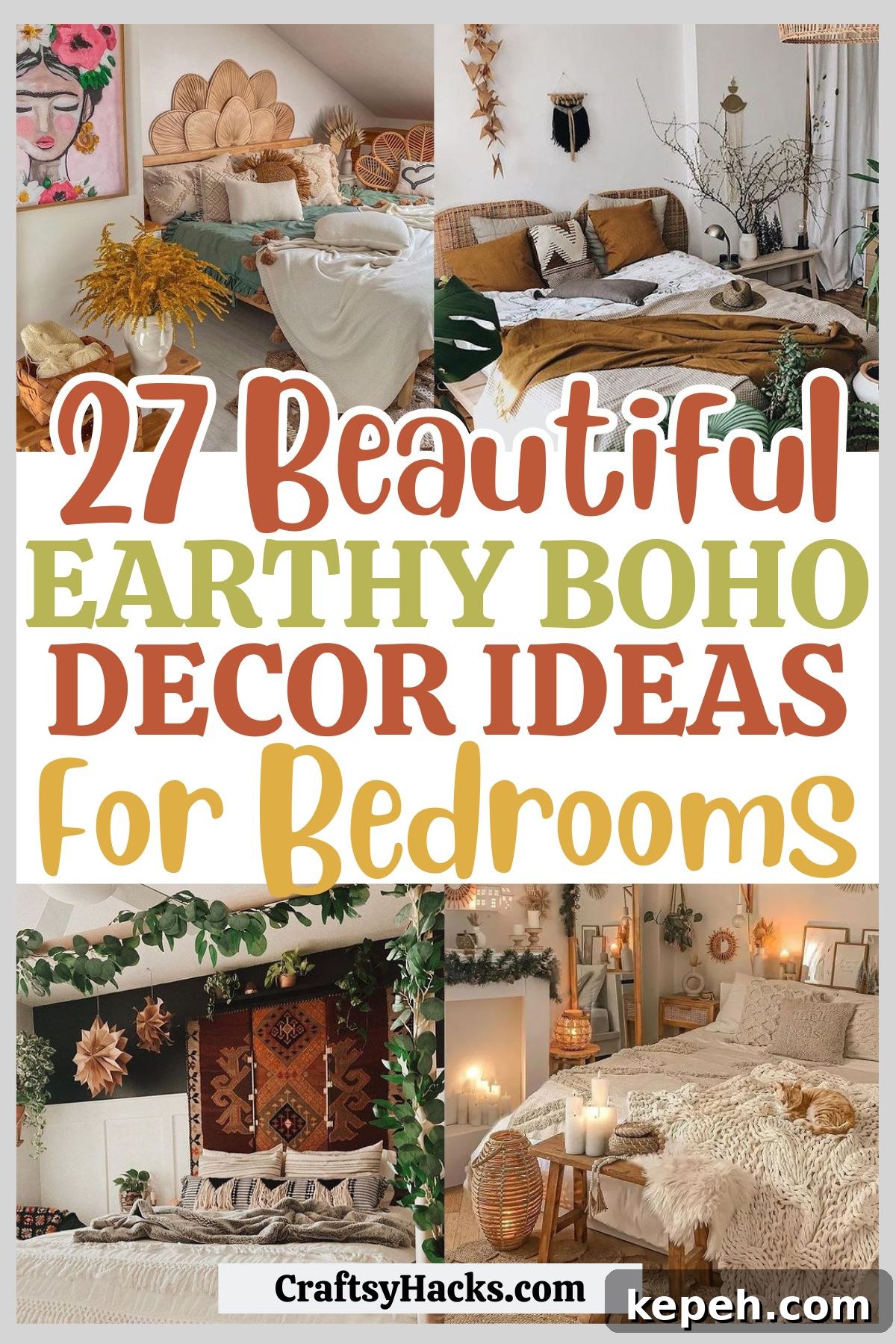 27 Earthy Boho Bedroom Design Ideas for Cozy, Natural Spaces 2 earthy boho decor for bedrooms