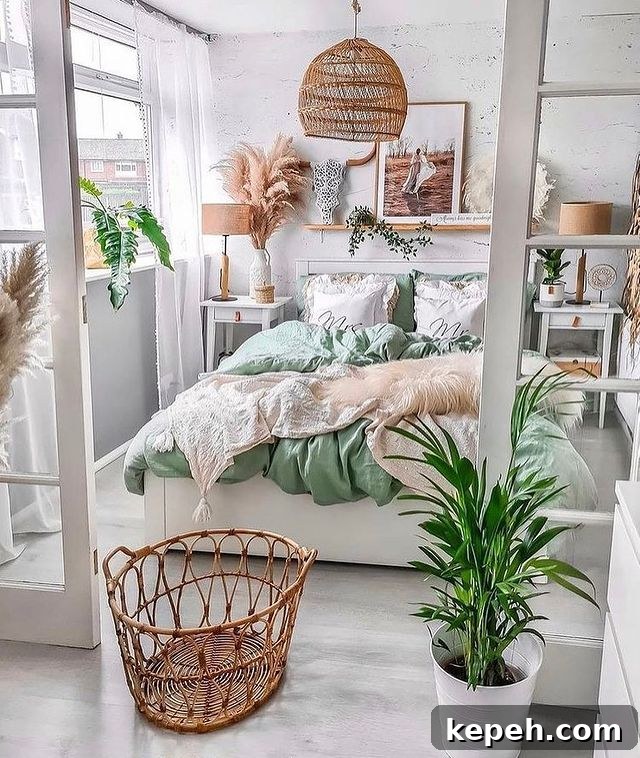 27 Earthy Boho Bedroom Design Ideas for Cozy, Natural Spaces 23 Floor Baskets
