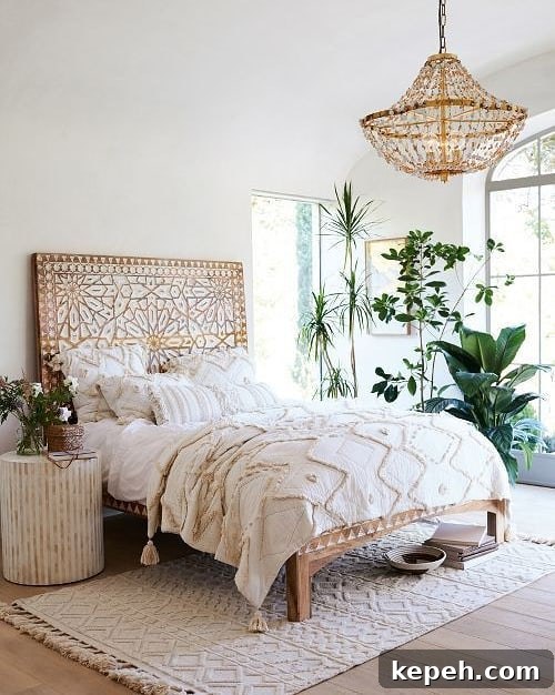 27 Earthy Boho Bedroom Design Ideas for Cozy, Natural Spaces 26 woven carpet