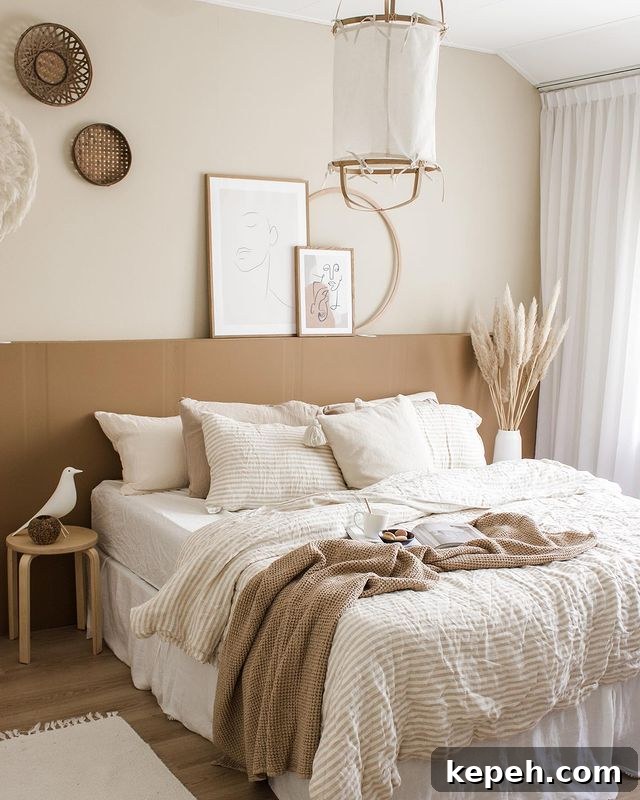 27 Earthy Boho Bedroom Design Ideas for Cozy, Natural Spaces 4 Mixed Textiles and Patterns