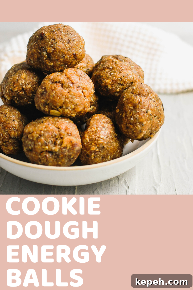 No-Bake Cookie Dough Energy Balls: Protein-Packed Snack Recipe 6 Cookie dough energy balls are the perfect thing to make for a quick morning or afternoon pick me up! This healthy and easy snack is perfect for kids' lunchboxes too! #cookiedough #energybites
