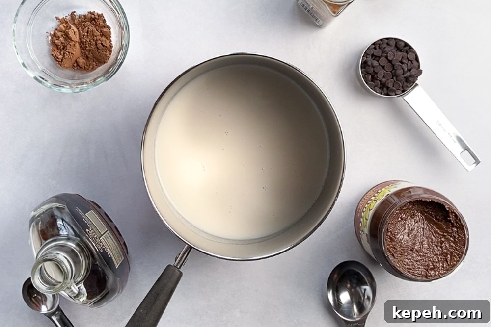 SunButter Hot Chocolate prep shot by Flora & Vino