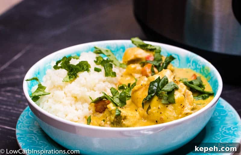 Keto Butter Chicken Recipe made in the Instant Pot