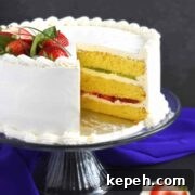 Strawberry and Kiwi Layer Cake Recipe: Light Summer Dessert 12 img 3102 11