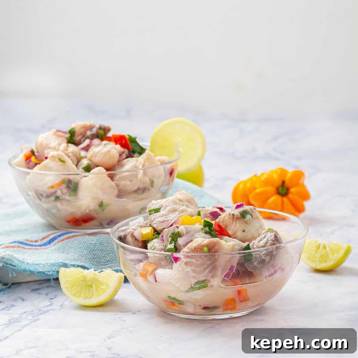 Low-Calorie Ceviche Recipe with WW Points Guide 2 Two bowls of Ceviche served