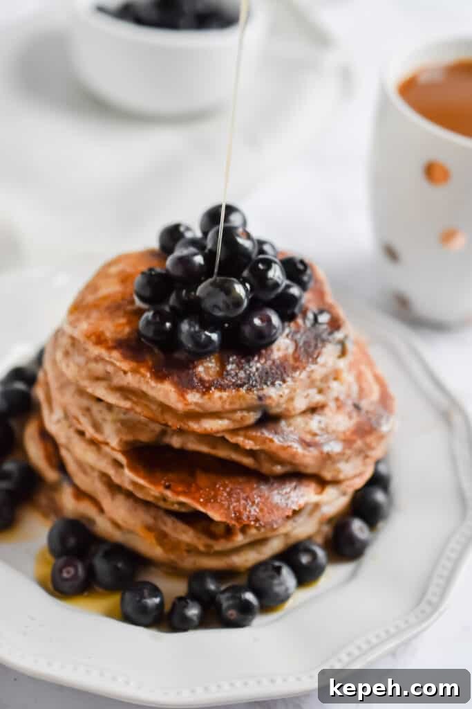 Fluffy Blueberry Buttermilk Pancakes with Maple Syrup 2 img 322 1