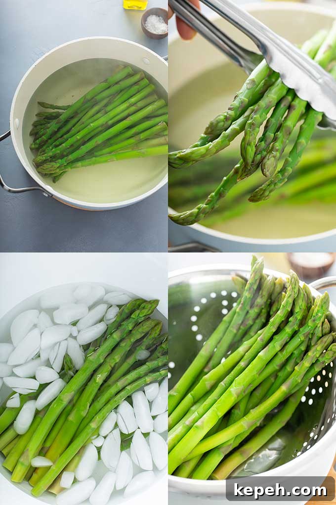 How to Store Asparagus for Maximum Freshness 4 How to blanch asparagus, step by step photos