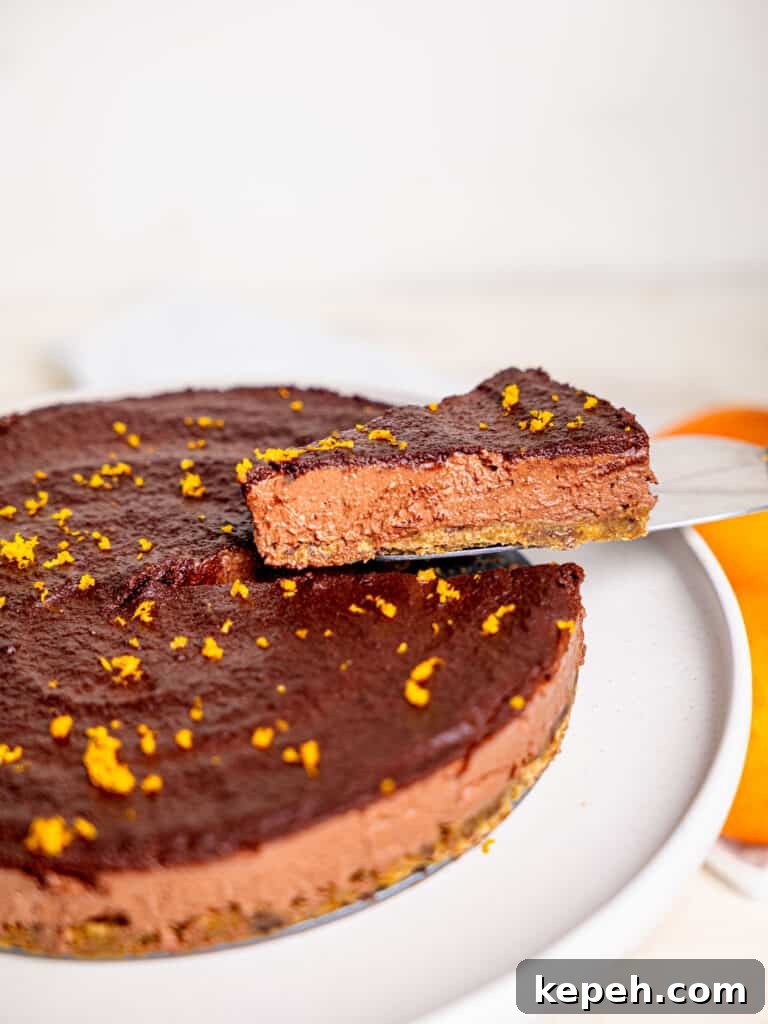 No-Bake Chocolate Orange Cheesecake Recipe for Chocolate Lovers 2 Gluten-free chocolate cheesecake.