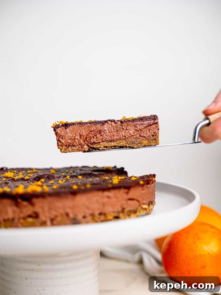 No-Bake Chocolate Orange Cheesecake Recipe for Chocolate Lovers 8 no bake healthy chocolate cheesecake.