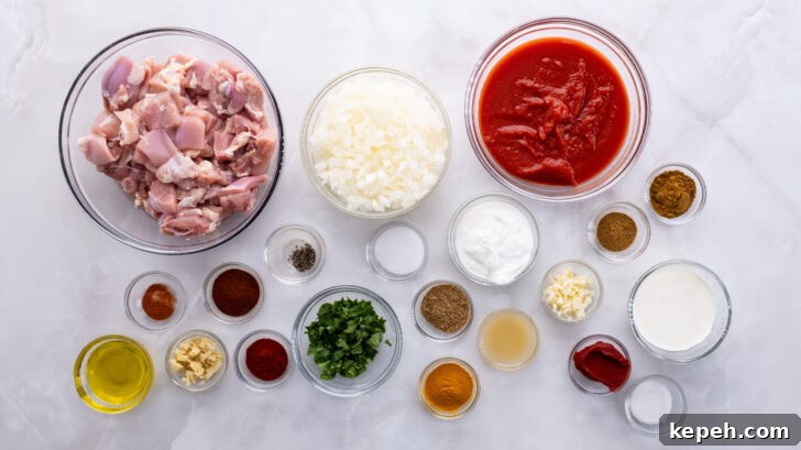 Slow Cooker Chicken Tikka Masala: Creamy Crockpot Recipe 3 Ingredients for this slow cooker chicken tikka masala recipe