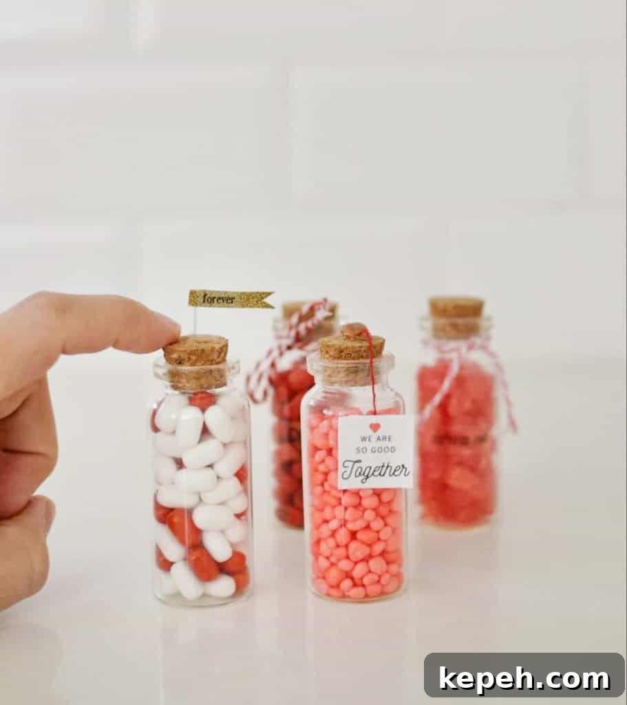 4 valentines in a jar