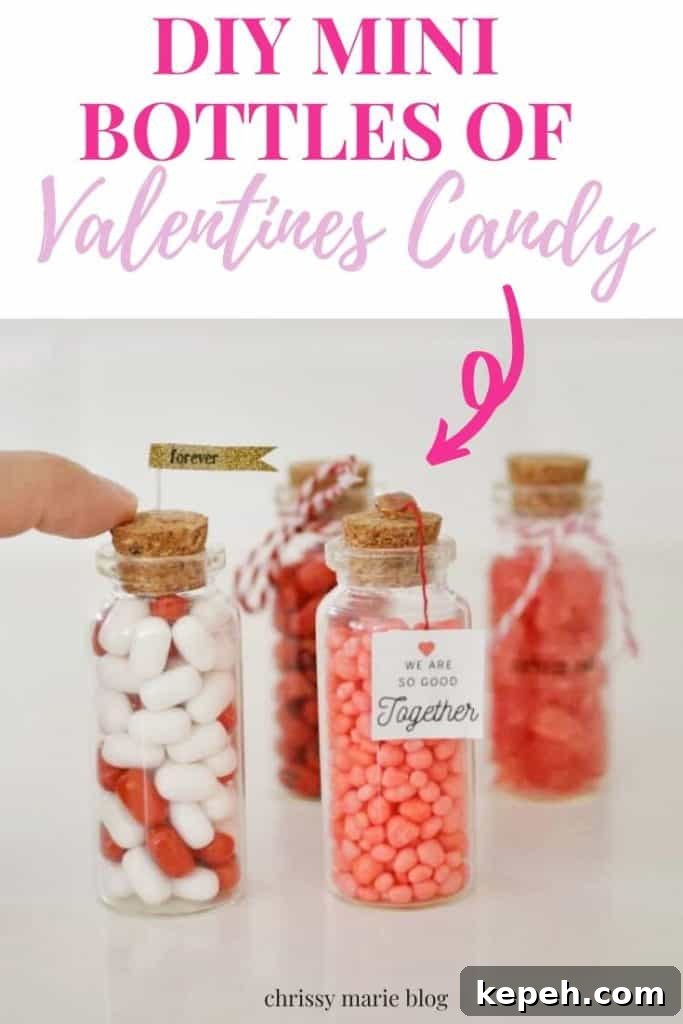Pinterest image that says diy valentines jar