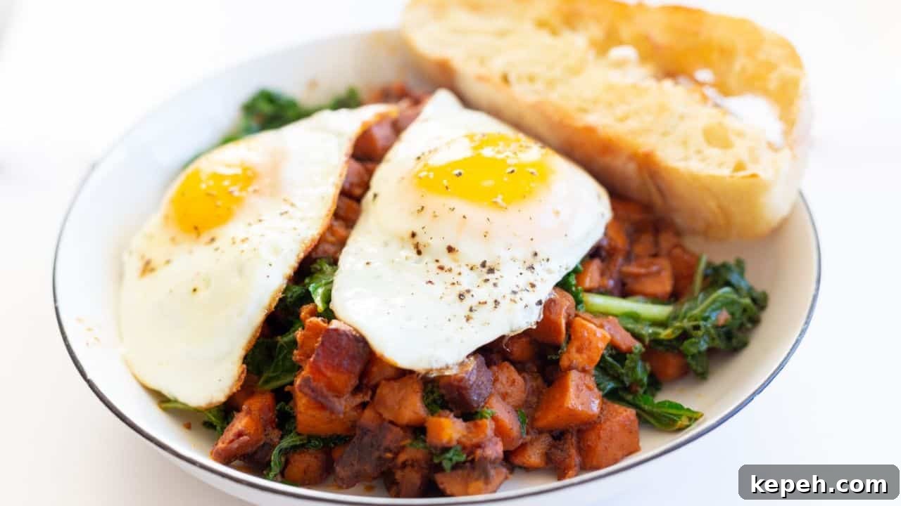 15 Irresistible Sweet Potato Recipes Everyone Will Love 9 Healthy Sweet Potato Kale Hash Recipe with a Sunny-Side-Up Egg
