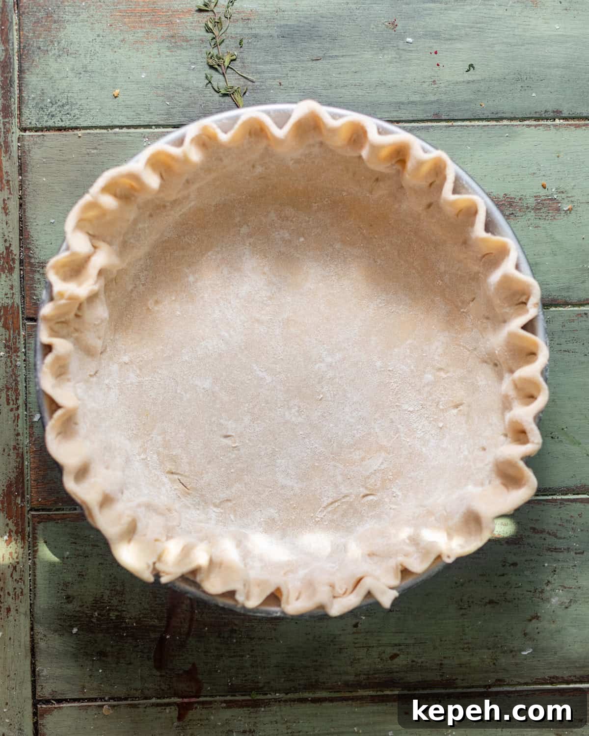 Perfect Peach Pie Recipe Using Canned Peaches 5 bottom pie crust in a pie pan.