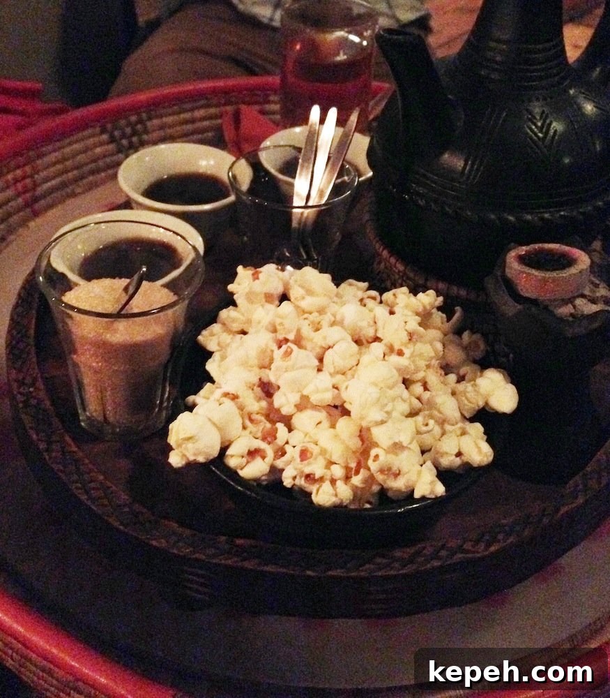 Sunday Dinner at Addis in Cape Town: Where to Eat Ethiopian Cuisine 7 Ethiopian coffee and popcorn