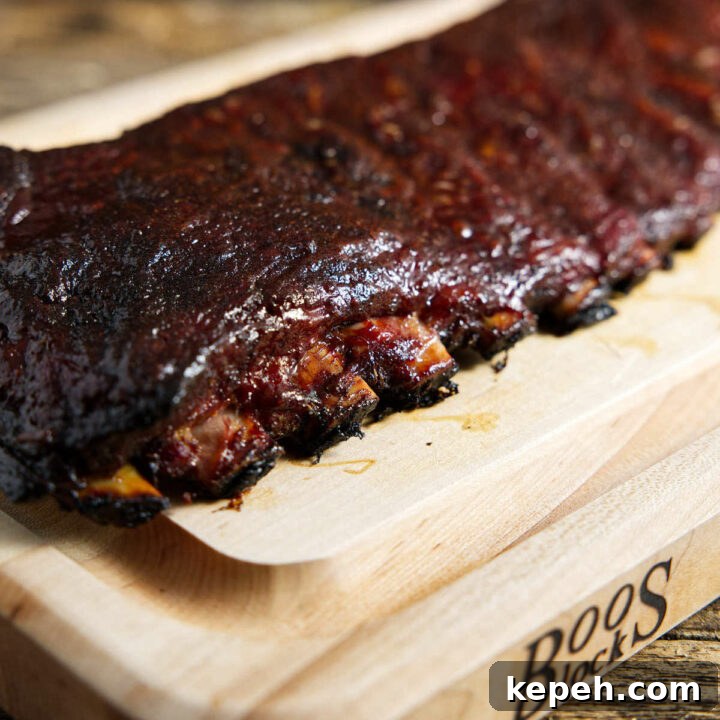 slab of Traeger 3-2-1 ribs