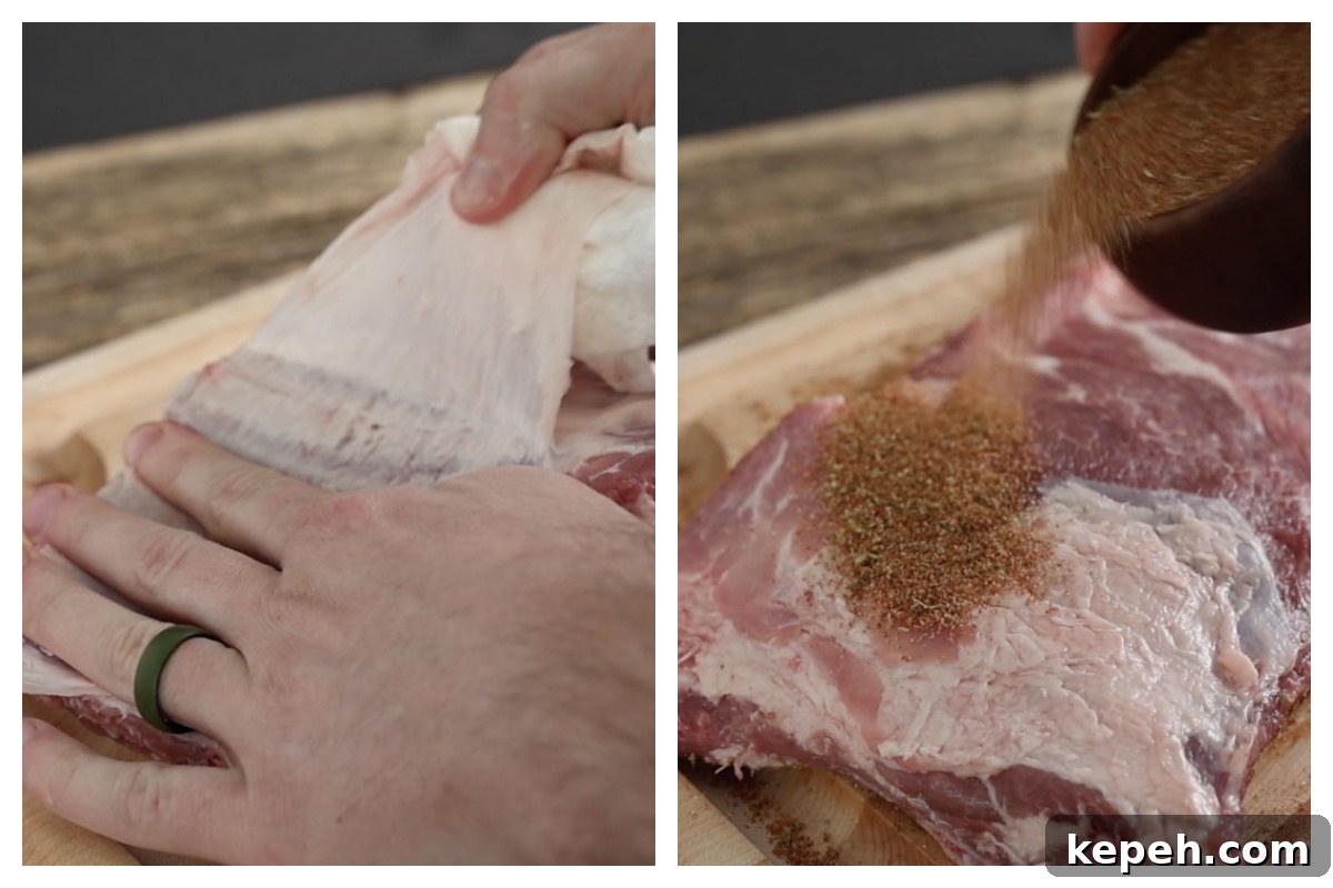 Perfect 3-2-1 Smoked Ribs Recipe for Tender, Fall-Off-the-Bone Results 5 removing the membrane and seasoning the 3-2-1 ribs