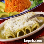 This easy green chile recipe makes a light tasty meal when eaten with tortillas, but can also be used to top a lot of different Mexican themed dishes! It's super delicious!