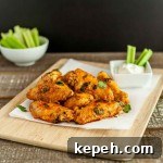Saucy Baked Buffalo Chicken Wings, low carb, grain free, paleo