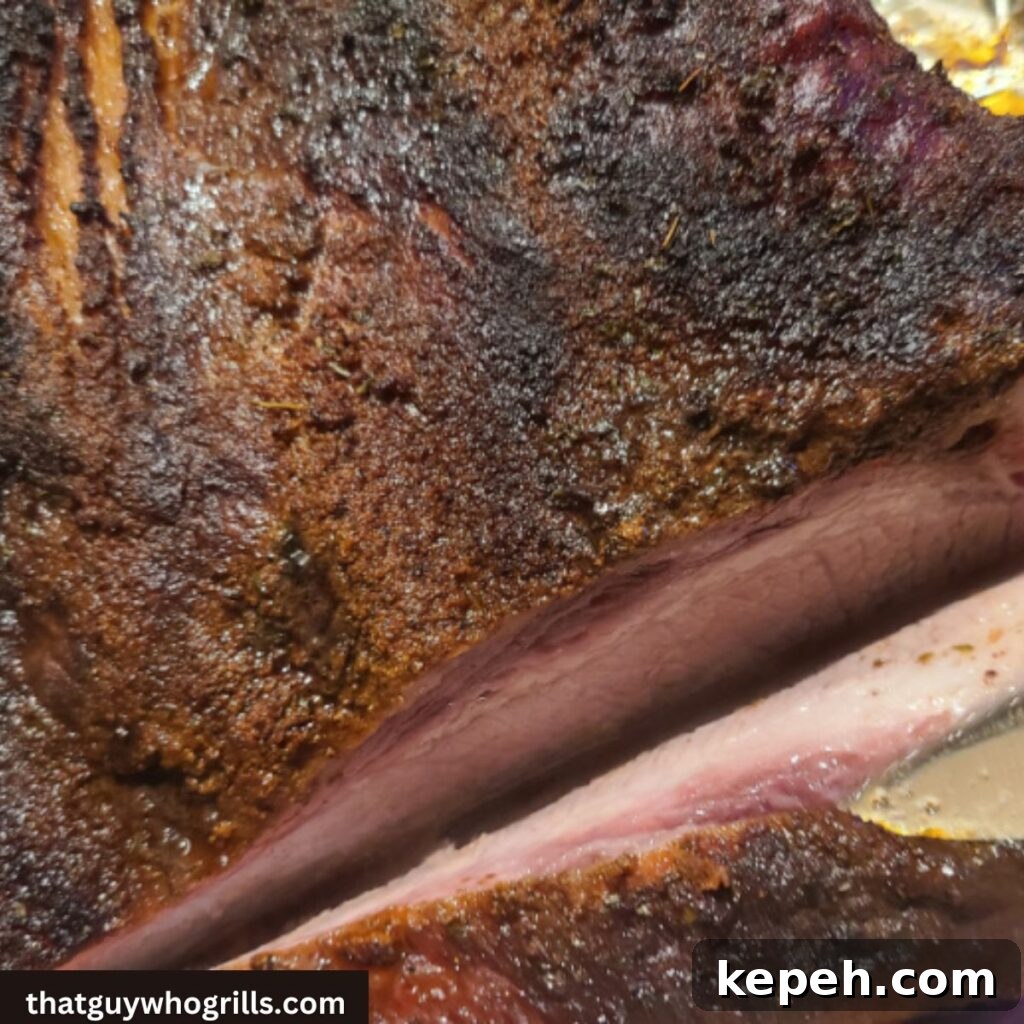 Smoked Brisket Rub Recipe for Tender, Flavorful BBQ 8 Homemade Brisket Rub smoked on a Brisket Sliced open