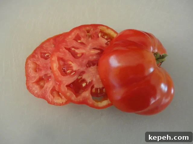 Sliced Fresh Picked Garden Ripe Tomato 