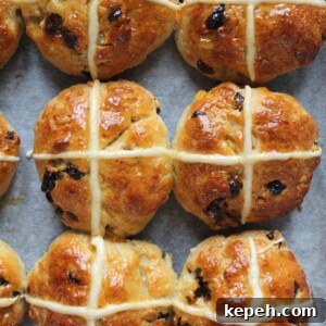 A tray of gluten free hot cross buns.