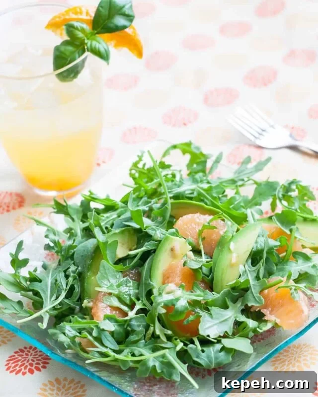 Grapefruit, Avocado and Baby Arugula Salad with Citrus Vinaigrette 2 img 44341 1