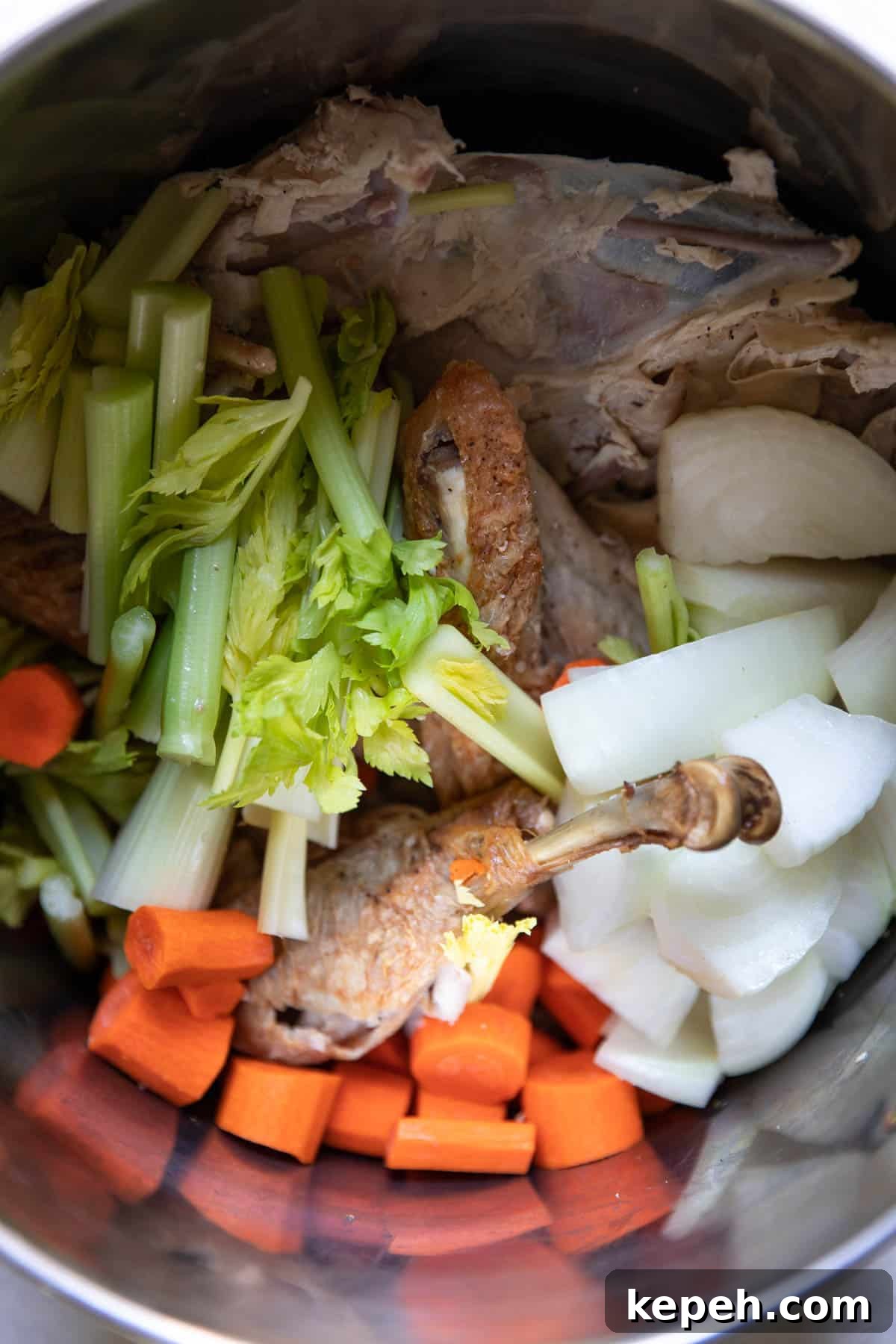 ingredients in a pot