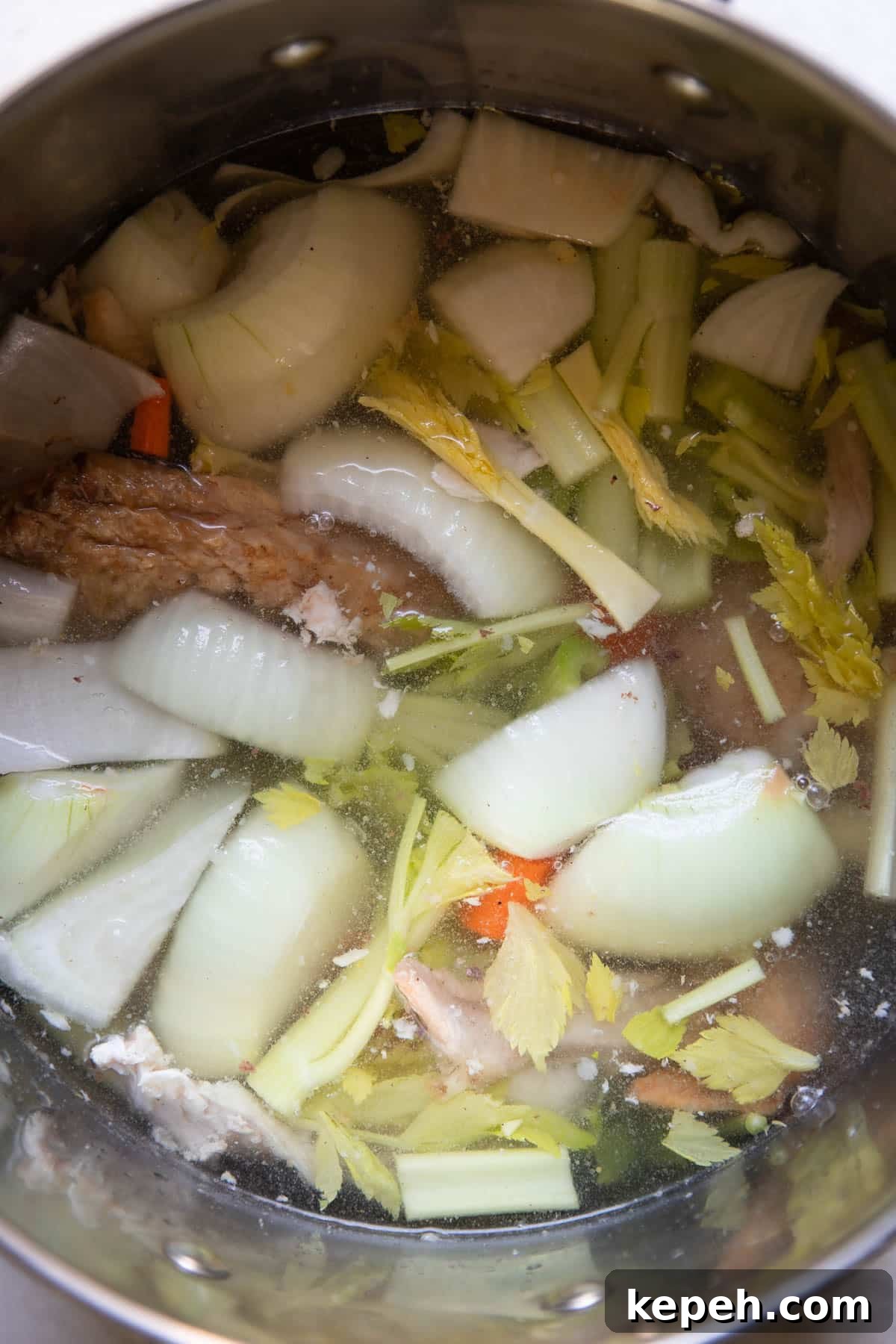ingredients in a pot