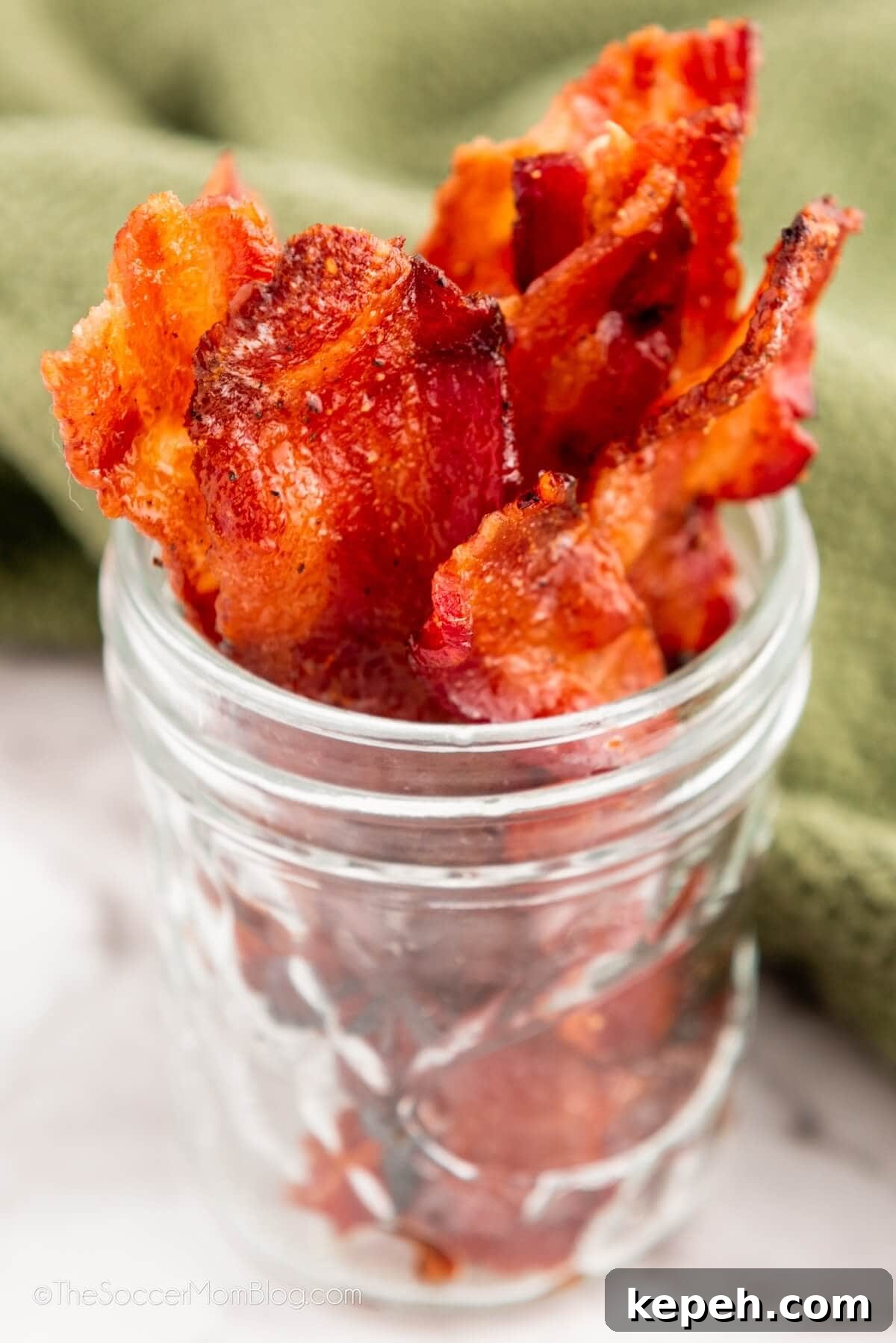 How to Make Crispy Sweet Candied Bacon at Home 2 Candied Maple Brown Sugar Bacon in a mason jar