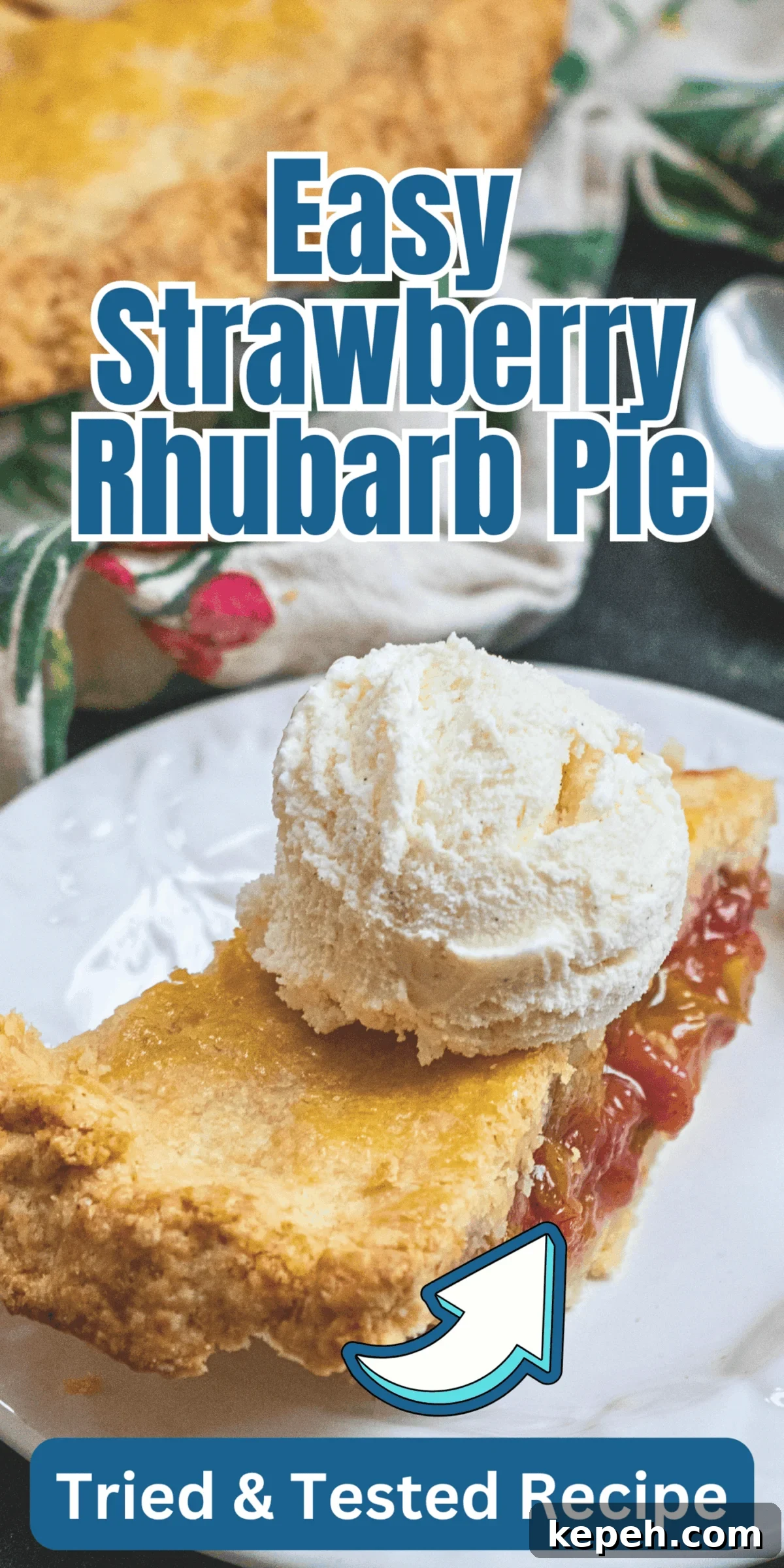 Strawberry Rhubarb Pie Recipe: Sweet-Tart Summer Dessert 3 Strawberry Rhubarb Pie Image Pin