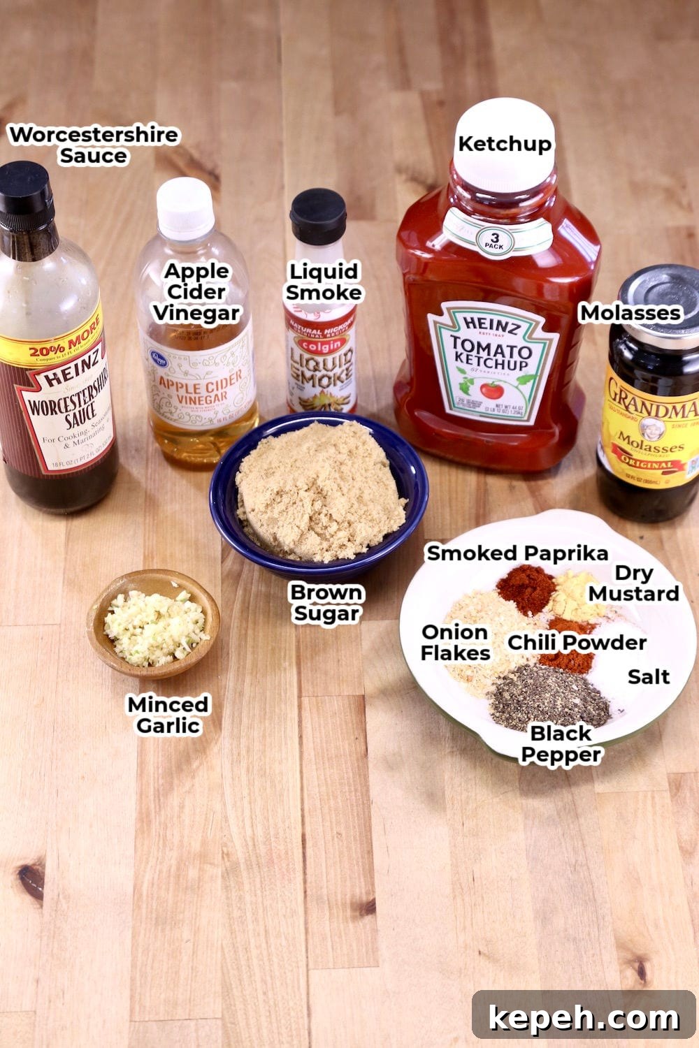 Ingredients for Sweet and Tangy BBQ Sauce