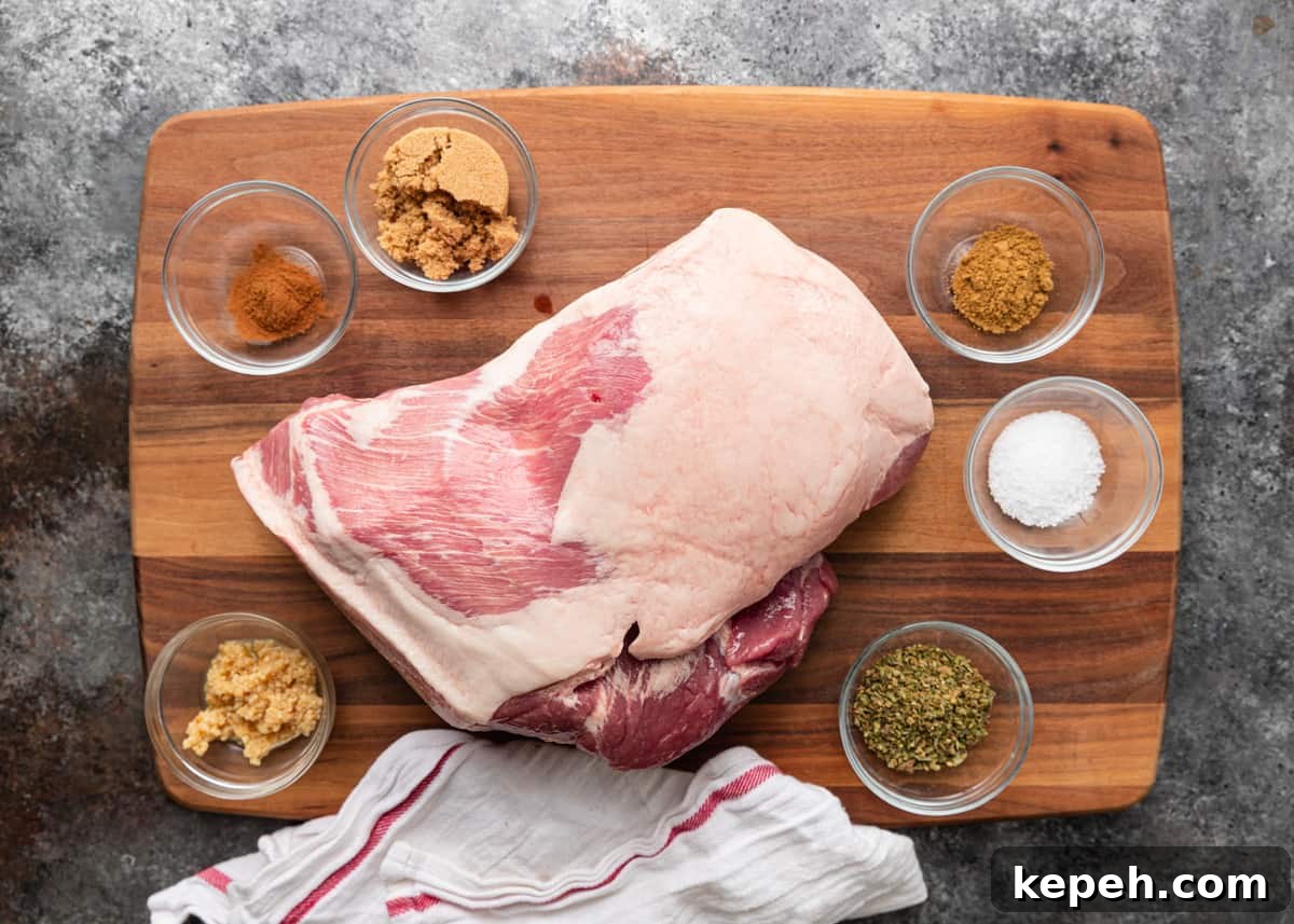 pork butt with spices