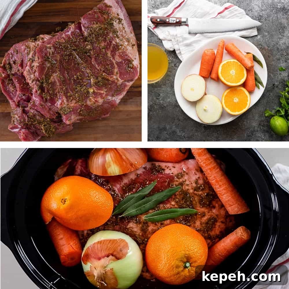 prep photos to make homemade carnitas