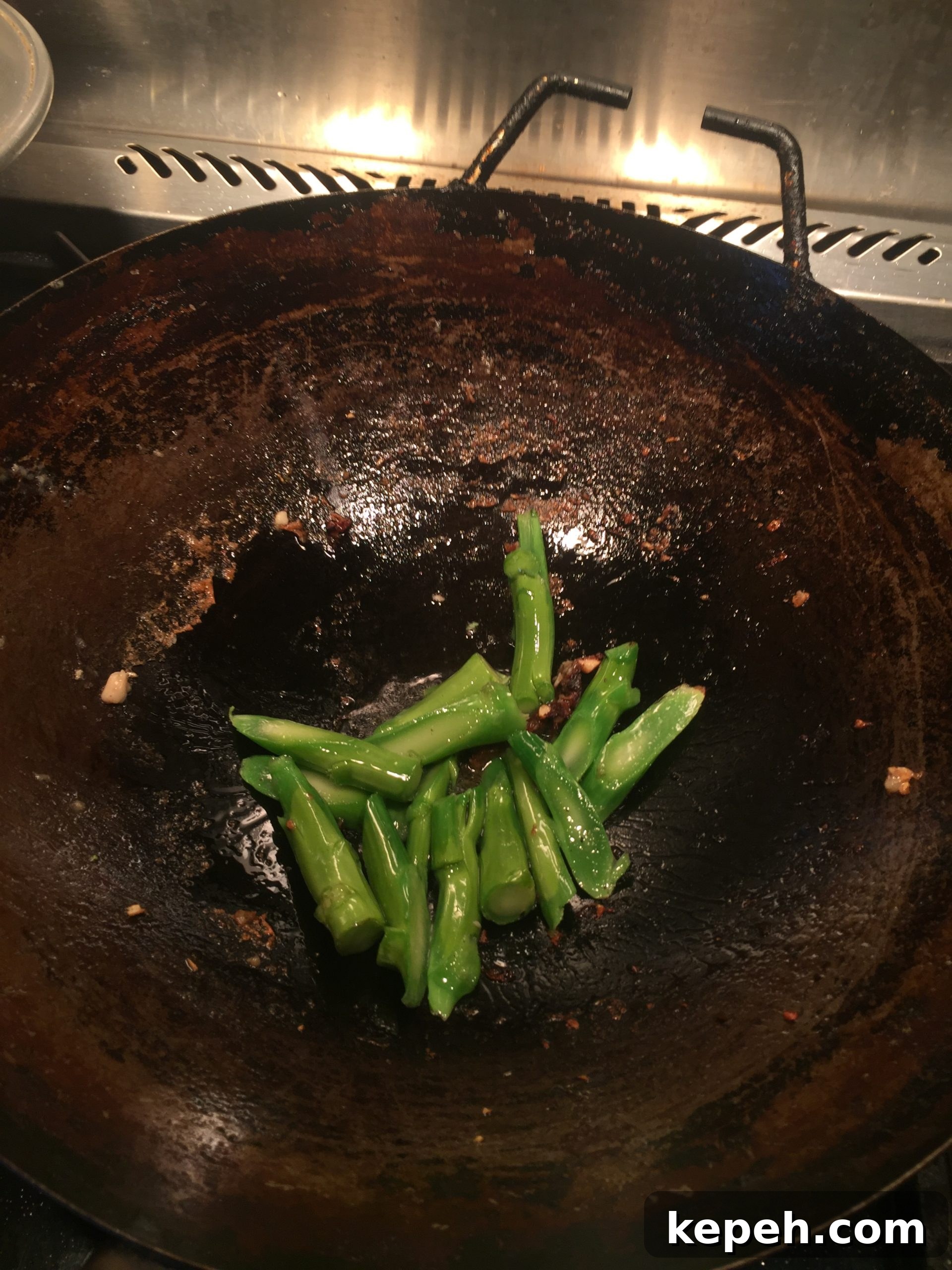 Stir fry vegetable requiring the most time