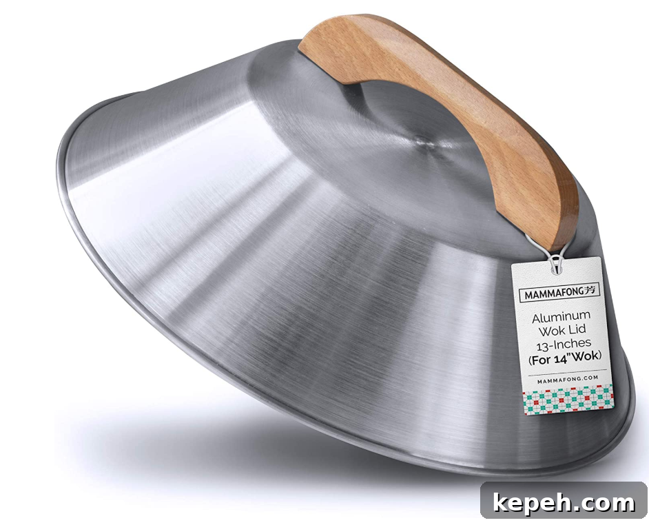 Aluminum wok lid