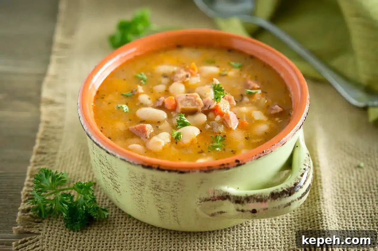 Instant Pot Ham and White Bean Soup Recipe 3 Ham White Bean Soup