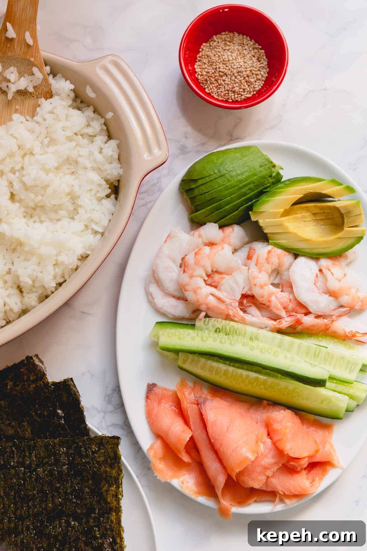 Homemade Sushi Roll Recipe: Step-by-Step Guide for Perfect Rolls 5 Sushi roll ingredients.